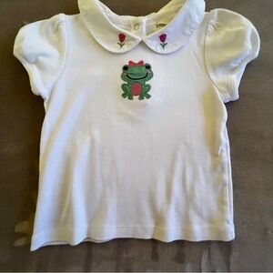Gymboree Bright Tulip Frog Peter Pan Collared Top
